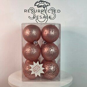 HTF Hobby Lobby 5854682 Blush Pink Christmas Ornaments 12pc 60mm NIB